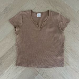 Aritzia TNA Waffle T-Shirt